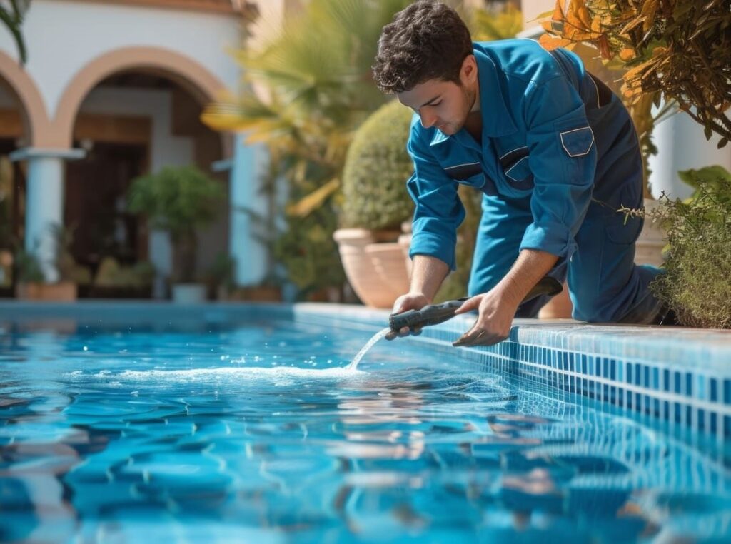 handsome guy working